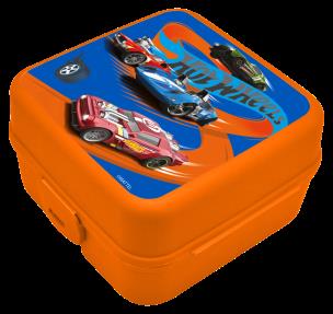 Pudełko śniadaniowe z przegródkami Hot Wheels HW00019. Wydawca: Kids Euroswan. Multiszop.pl Opakowanie Pudełko śniadaniowe z przegródkami Hot Wheels HW00019