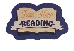 Opakowanie Pulteney Press Naklejka Vinyl Just Keep Reading