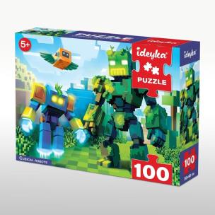 Opakowanie Puzzle 100 Sześcienne roboty Grałamigłówka