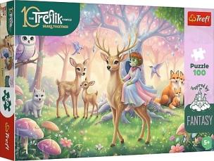 Opakowanie Puzzle 100 Zwierzęta z magicznego lasu TREFL