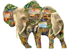 Opakowanie Puzzle 1000 Afrykański słoń, Lori Schory