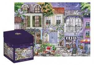 Opakowanie Puzzle 1000 Box Houses Purple Wisteria Street