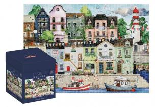 Opakowanie Puzzle 1000 Box Houses Seaside Town