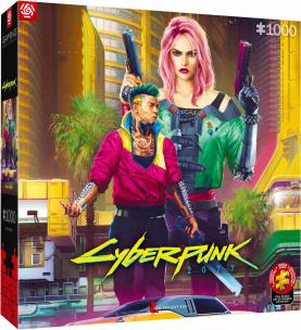 Puzzle 1000 Cyberpunk 2077 Kitsch Style. Wydawca: GOOD LOOT. Multiszop.pl Opakowanie Puzzle 1000 Cyberpunk 2077 Kitsch Style