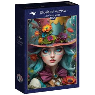 Opakowanie Puzzle 1000 Dama w kapeluszu