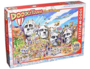 Opakowanie Puzzle 1000 Doodle Town - USA, Góra Rushmore