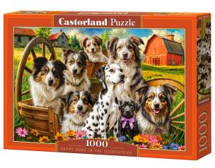 Puzzle 1000 Happy Dogs In The Countryside CASTOR. Wydawca: Castorland. Multiszop.pl Opakowanie Puzzle 1000 Happy Dogs In The Countryside CASTOR