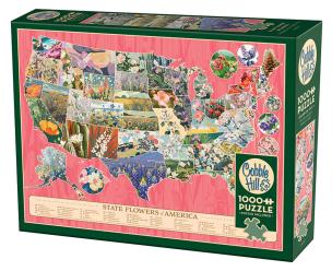 Opakowanie Puzzle 1000 Kwiaty symbole amerykańskich stanów 113527