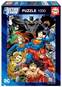 Puzzle 1000 Liga Sprawiedliwości 112828. Wydawca: Educa. Multiszop.pl Opakowanie Puzzle 1000 Liga Sprawiedliwości 112828