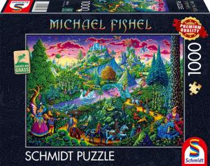 Opakowanie Puzzle 1000 Michael Fishel Baśniowy świat