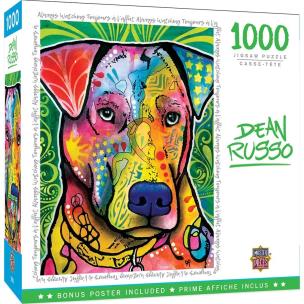 Opakowanie Puzzle 1000 Pies zawsze patrzy, Dean Russo