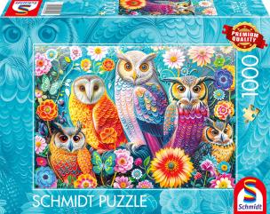 Opakowanie Puzzle 1000 PQ Sowy i kwiaty 114392