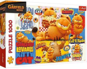 Opakowanie Puzzle 1000 Przygody Garfielda TREFL