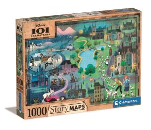 Opakowanie Puzzle 1000 Story Maps 101 Dalmatyńczyków