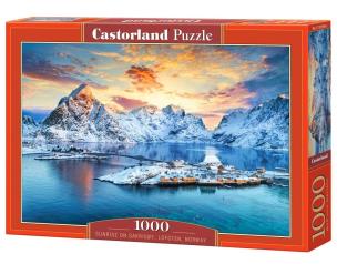 Puzzle 1000 Sunrise on Sakrisoy, Lofoten CASTOR. Wydawca: Castorland. Multiszop.pl Opakowanie Puzzle 1000 Sunrise on Sakrisoy, Lofoten CASTOR