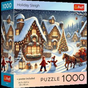 Opakowanie Puzzle 1000 USA Collection Holiday Sleigh