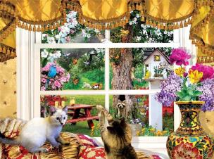 Opakowanie Puzzle 1000 Widok przez okno, Lori Schory