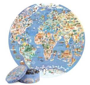 Opakowanie Puzzle 1000el Mapa Świata 4w1