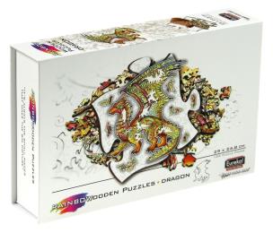 Puzzle 104 drewniane kolorowe Smok. Wydawca: EUREKA 3D. Multiszop.pl Opakowanie Puzzle 104 drewniane kolorowe Smok