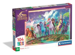 Opakowanie Puzzle 104 Super kolor Unicorn Academy 25091