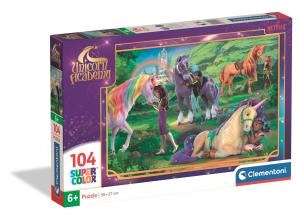 Opakowanie Puzzle 104 Super kolor Unicorn Academy 25093