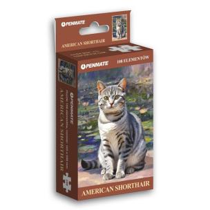Opakowanie Puzzle 108 mini Elegant Cat American Shorthair