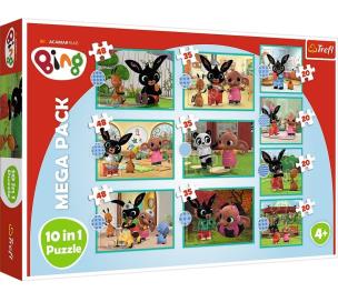 Puzzle 10w1 Co robi Bing? TREFL. Wydawca: Trefl. Multiszop.pl Opakowanie Puzzle 10w1 Co robi Bing? TREFL
