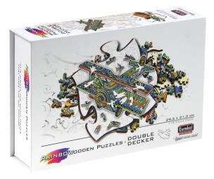 Puzzle 112 drewniane kolorowe Dwupłatowiec. Wydawca: EUREKA 3D. Multiszop.pl Opakowanie Puzzle 112 drewniane kolorowe Dwupłatowiec