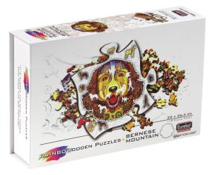 Puzzle 118 drewniane kolorowe Berneński Pies Pasterski. Wydawca: EUREKA 3D. Multiszop.pl Opakowanie Puzzle 118 drewniane kolorowe Berneński Pies Pasterski