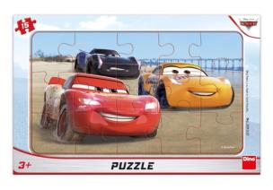 Puzzle 15 ramkowe Auta Cars Wyścig. Wydawca: Dino Toys. Multiszop.pl Opakowanie Puzzle 15 ramkowe Auta Cars Wyścig