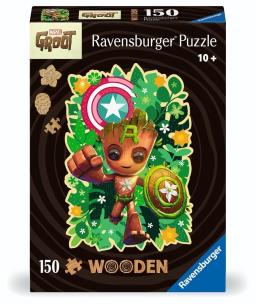 Opakowanie Puzzle 150 Marvel Groot Wooden