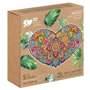 Puzzle 150 Milliwood Peace and harmony Mandala Miłości. Wydawca: ALEXANDER GRY. Multiszop.pl Opakowanie Puzzle 150 Milliwood Peace and harmony Mandala Miłości