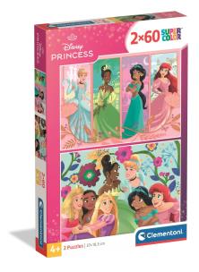 Opakowanie PUZZLE 2 x 60 EL SUPER KOLOR Princess