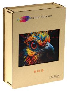 Puzzle 200 drewniane kolorowe Ptak. Wydawca: EUREKA 3D. Multiszop.pl Opakowanie Puzzle 200 drewniane kolorowe Ptak
