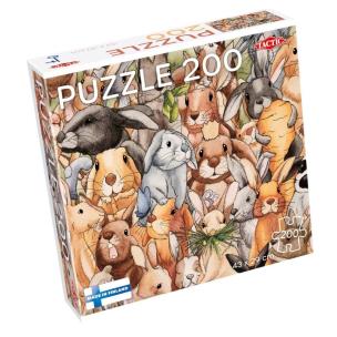 Puzzle 200 el. Króliki. Wydawca: Tactic. Multiszop.pl Opakowanie Puzzle 200 el. Króliki