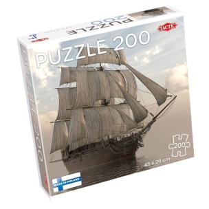 Puzzle 200 el. Żaglowiec na morzu. Wydawca: Tactic. Multiszop.pl Opakowanie Puzzle 200 el. Żaglowiec na morzu