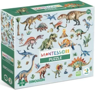 Opakowanie Puzzle 200 Montessori Dinozaury