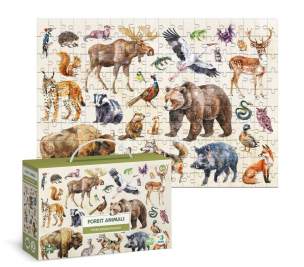 Puzzle 200 Montessori Forest animals. Wydawca: Dodo. Multiszop.pl Opakowanie Puzzle 200 Montessori Forest animals