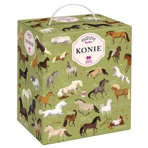 Puzzle 200 Puzzlove CzuCzu Konie. Wydawca: Bright Junior Media Justyna Han. Multiszop.pl Opakowanie Puzzle 200 Puzzlove CzuCzu Konie