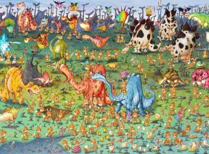 Opakowanie Puzzle 2000 Dinozaury, Ruyer Francois
