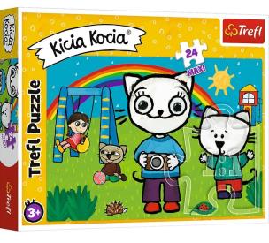 Opakowanie Puzzle 24 Maxi Kicia Kocia odkrywa świat TREFL