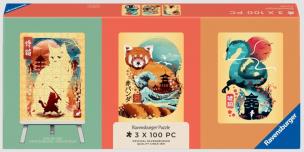 Opakowanie Puzzle 2D 3x100 Red Panda & Drag