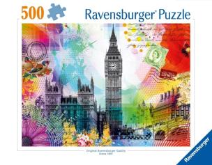 Puzzle 2D: Londyn 500el. Wydawca: Ravensburger. Multiszop.pl Opakowanie Puzzle 2D: Londyn 500el
