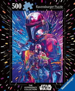 Puzzle 2D: Star Wars The Mandalorian 500el. Wydawca: Ravensburger. Multiszop.pl Opakowanie Puzzle 2D: Star Wars The Mandalorian 500el