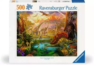 Puzzle 2D: Świat dinozaurów 500el. Wydawca: Ravensburger. Multiszop.pl Opakowanie Puzzle 2D: Świat dinozaurów 500el