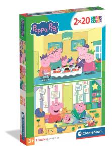 Opakowanie Puzzle 2x20 Super Kolor Peppa Pig 24831