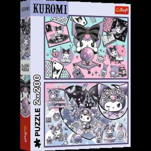 Opakowanie Puzzle 2x200 Psoty Kuromi Hello Kitty TREFL