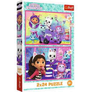 Opakowanie Puzzle 2x24 Zabawy z Gabby TREFL