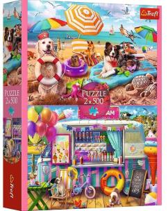 Opakowanie Puzzle 2x500 Wakacyjny czas TREFL