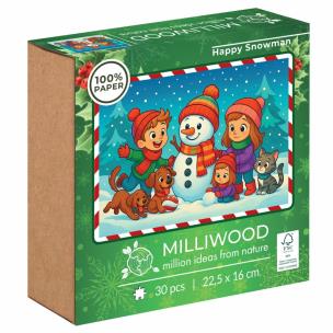 Puzzle 30 elementów Milliwood Wesoły Bałwanek. Wydawca: ALEXANDER GRY. Multiszop.pl Opakowanie Puzzle 30 elementów Milliwood Wesoły Bałwanek
